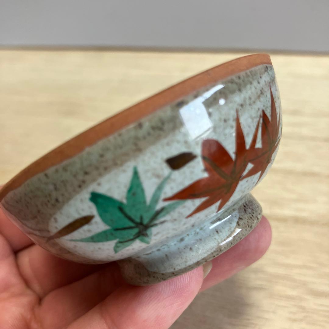 D-4 土瓶 急須 湯呑み セット 茶器 紅葉 もみじ 陶器 藤手 食器 和食器