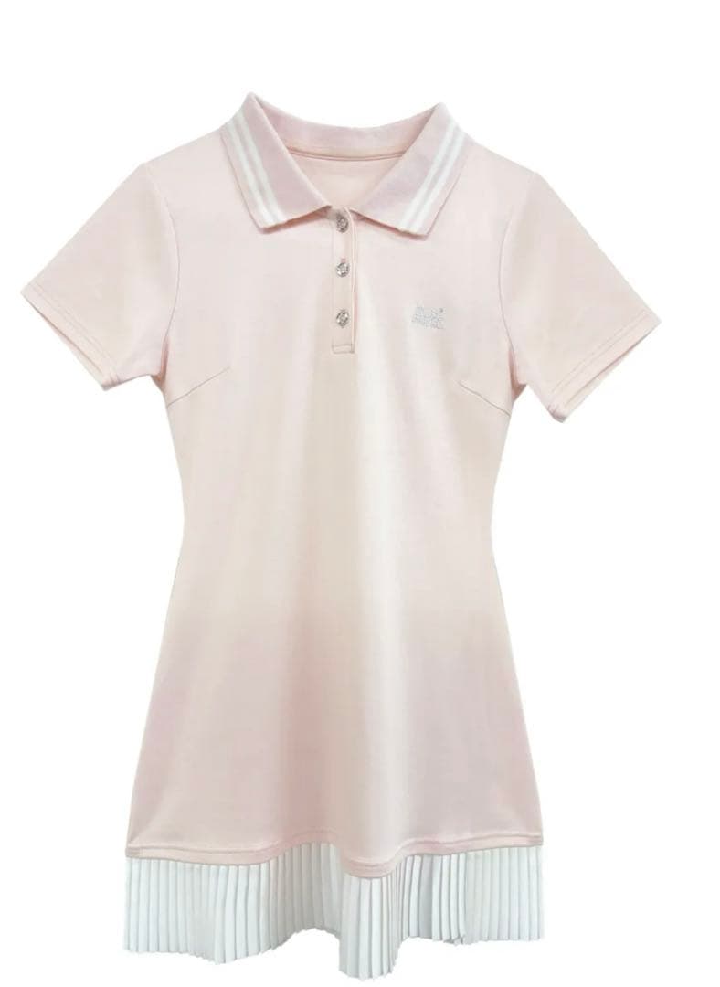 ♡美品♡ロゼミュ logo embroidery pleats polo op