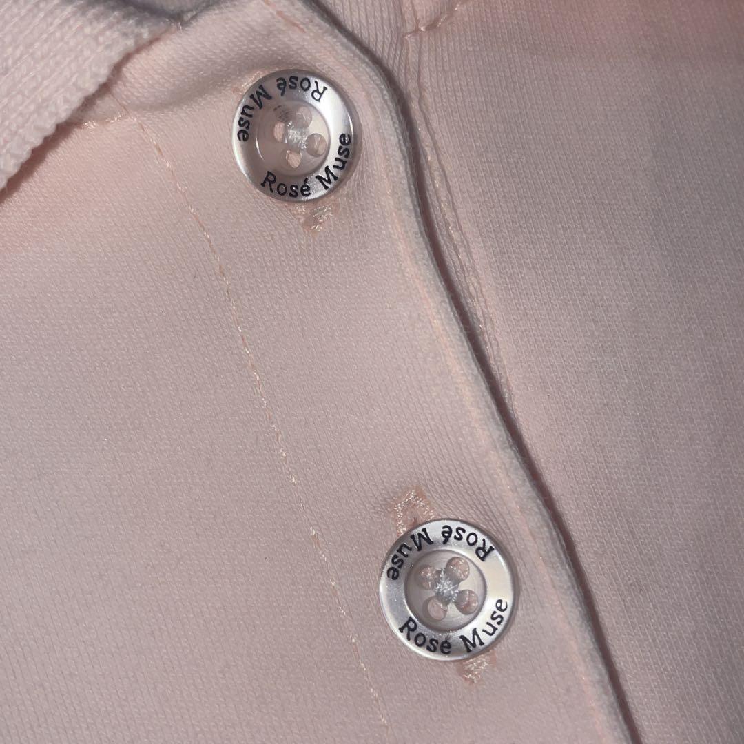 ♡美品♡ロゼミュ logo embroidery pleats polo op