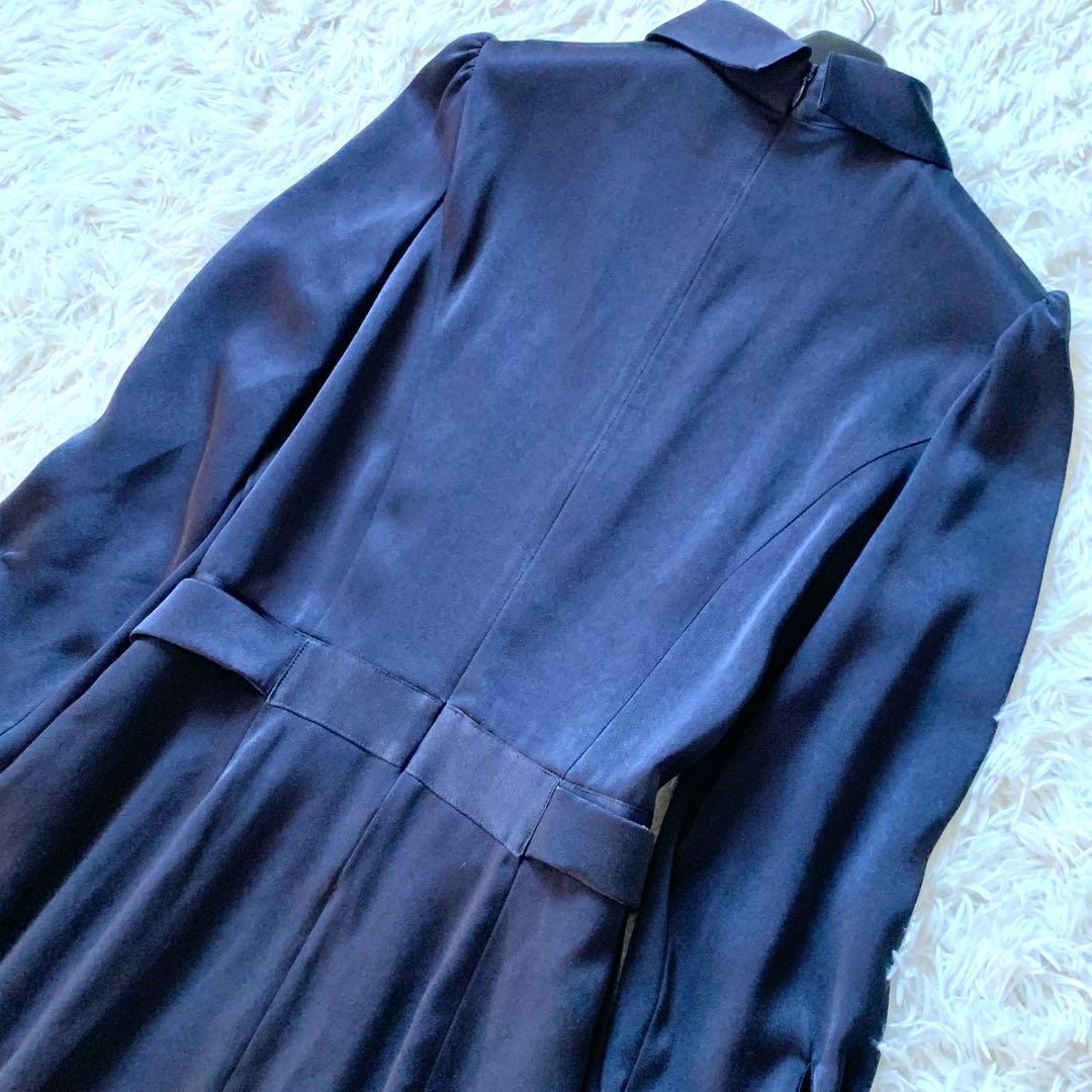 極美品✨ケイミー kayme ストレッチ サテン ロング プリンセス ワンピース