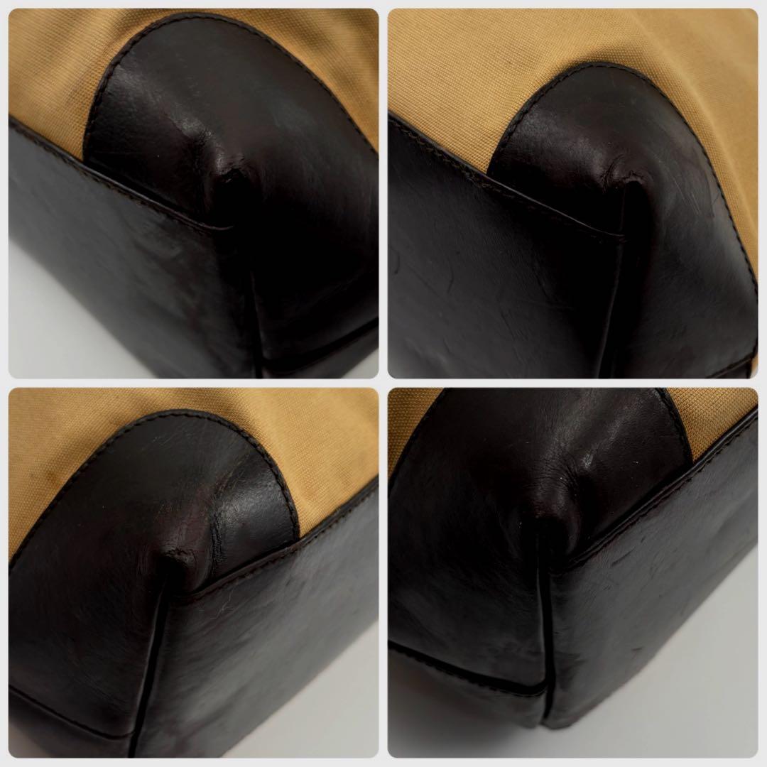 【希少✨】　GUCCI トートバッグ　シェリーライン　キャンバス　レザー　A4可