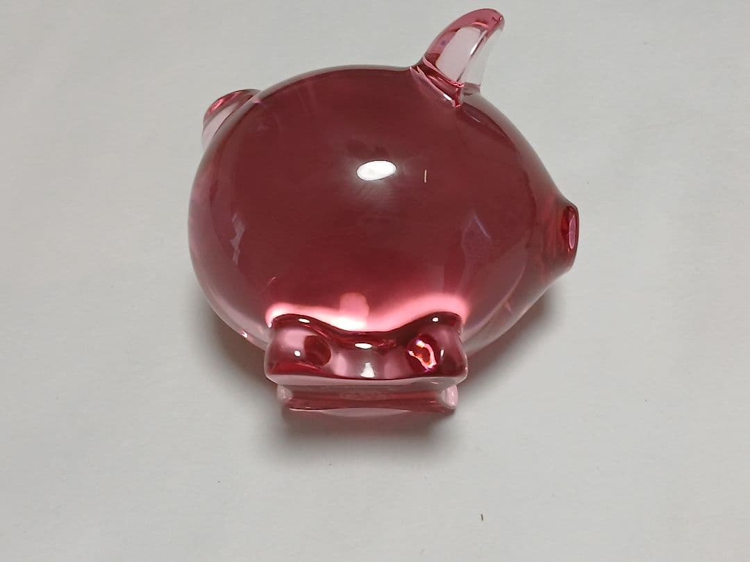 バカラ Baccarat 子ブタ ピンク 中古美品