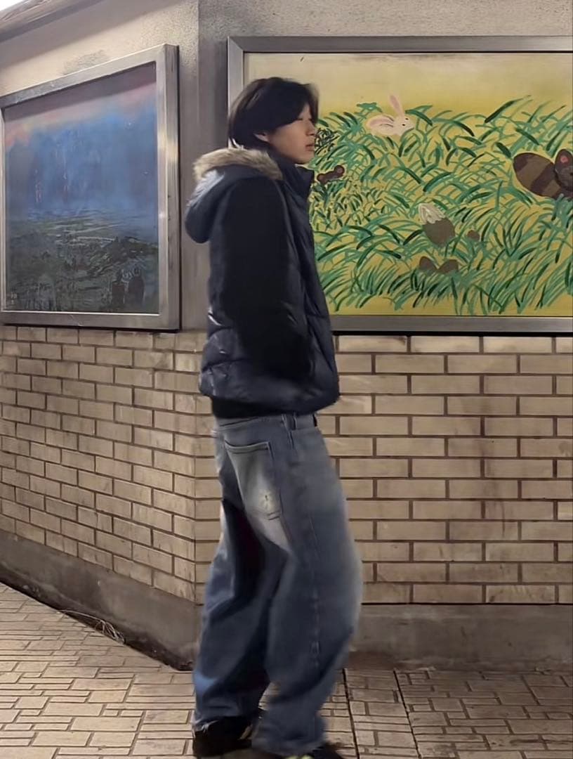 oldGAP ギャップ ダウンベスト フード　メンズL y2k swag sk8
