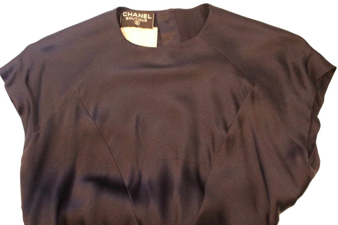 CHANEL 　BOUTIQUE シャネル　シルクワンピース　ネイビー 36