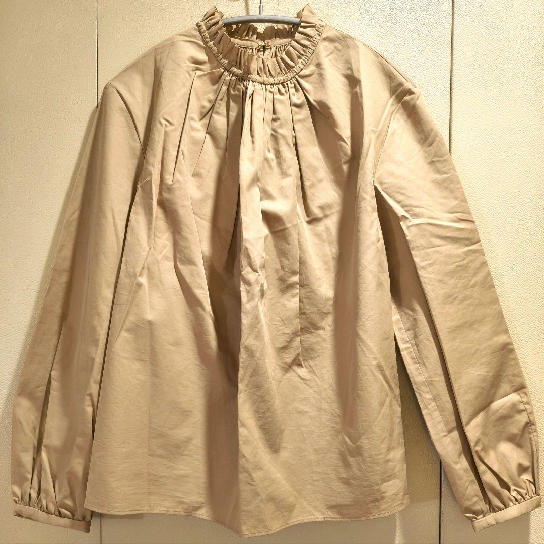 新品✨トゥモローランド Ballsey コットンサテンフリルカラーブラウス 36