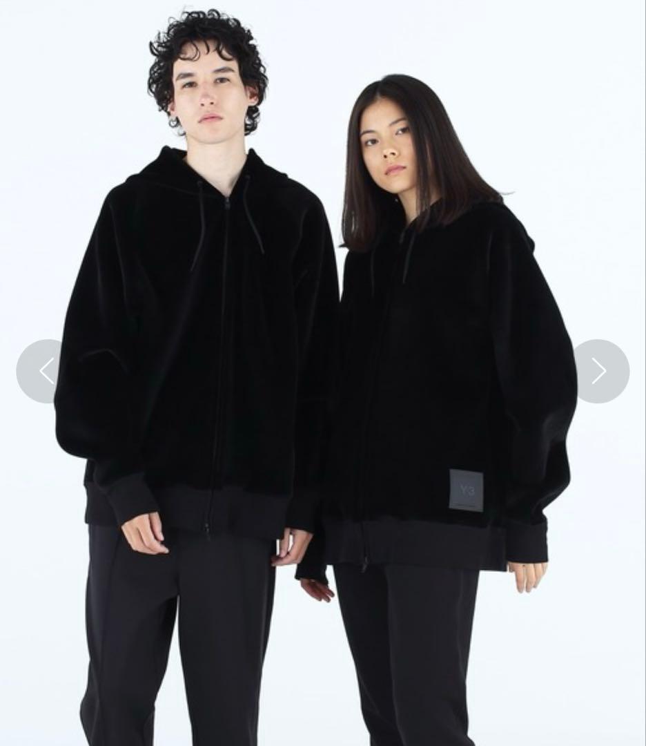 【Y-3】新品U SQUARE VELVET HOODIEベルベットフーディL