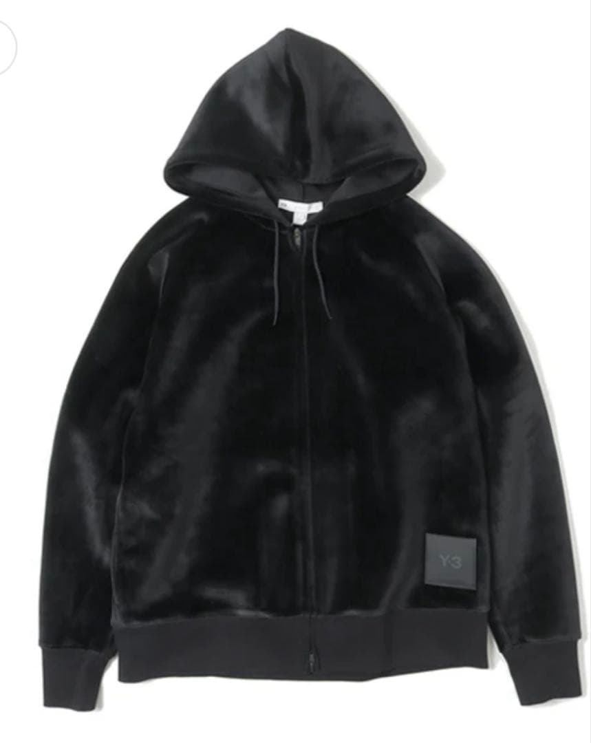 【Y-3】新品U SQUARE VELVET HOODIEベルベットフーディL