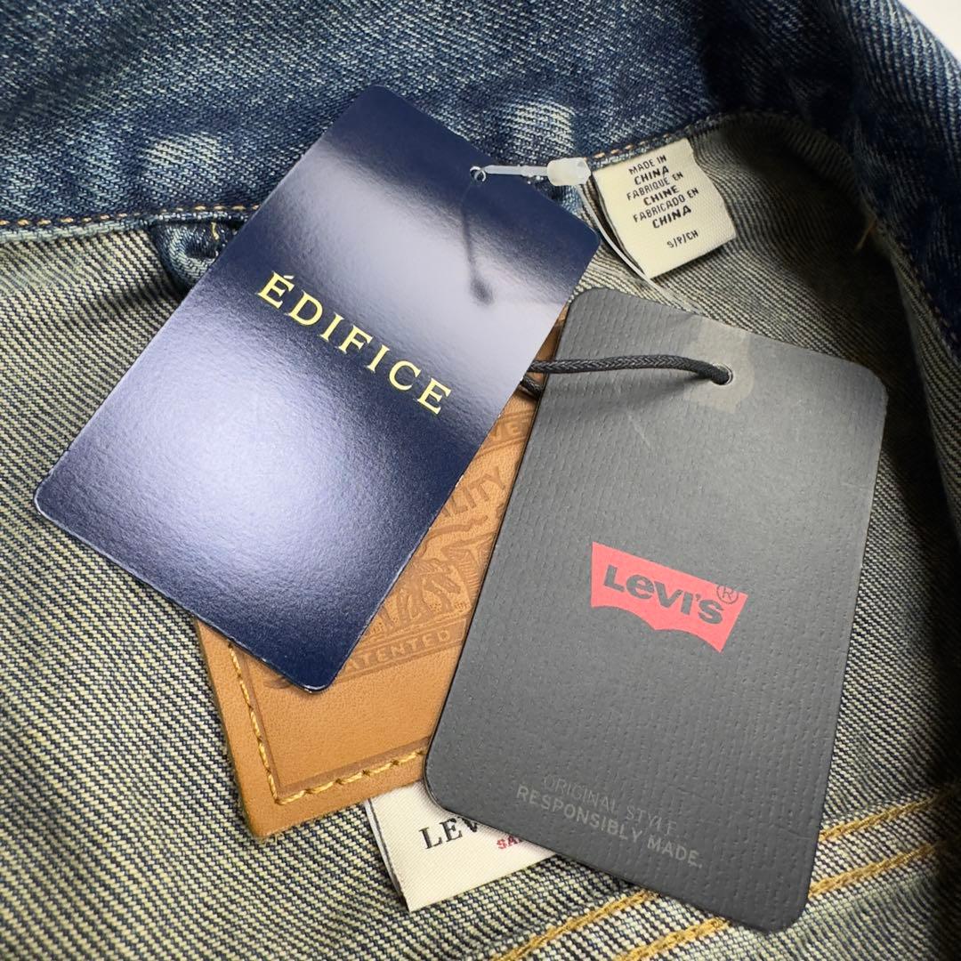 タグ付き LEVIS × EDIFICE 30周年 別注 1st Gジャン S
