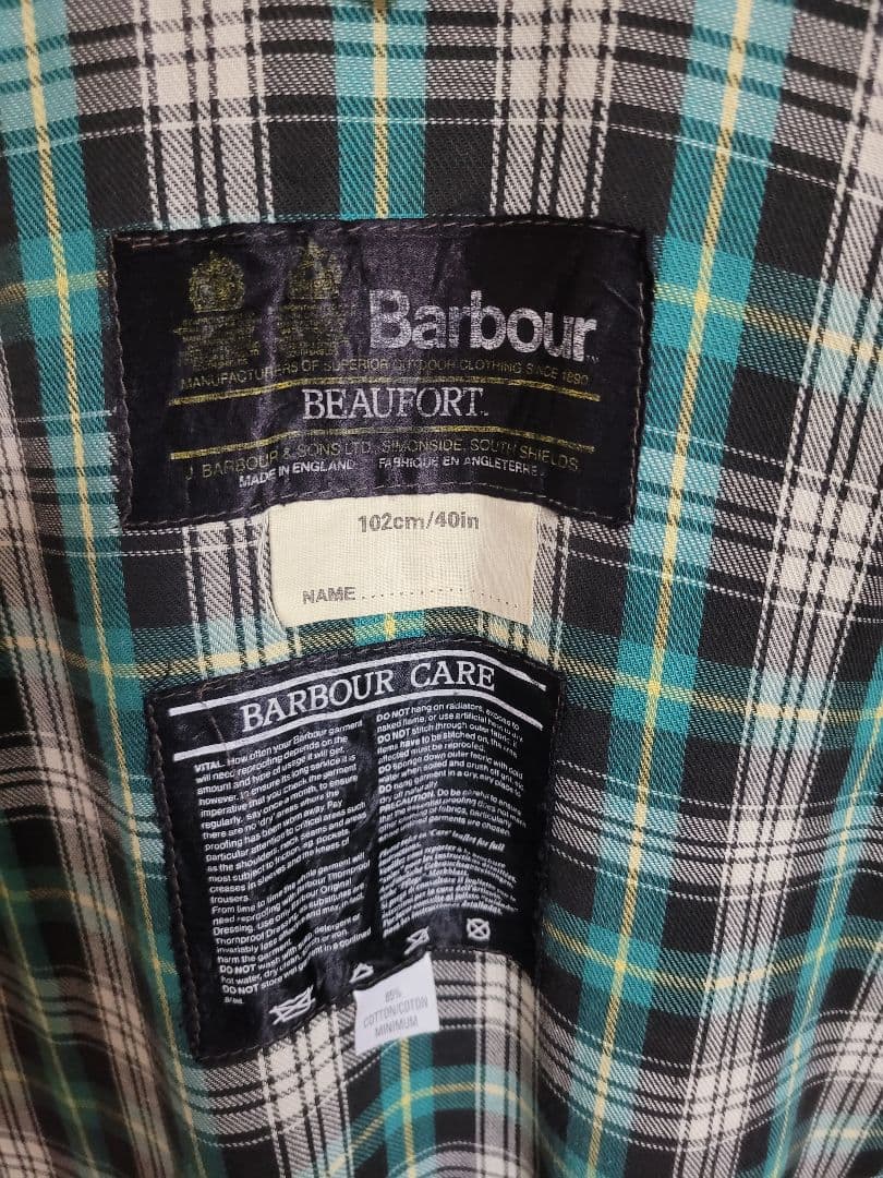 80s Barbour BEAUFORT 2ワラント 英国製 フェード 雰囲気系