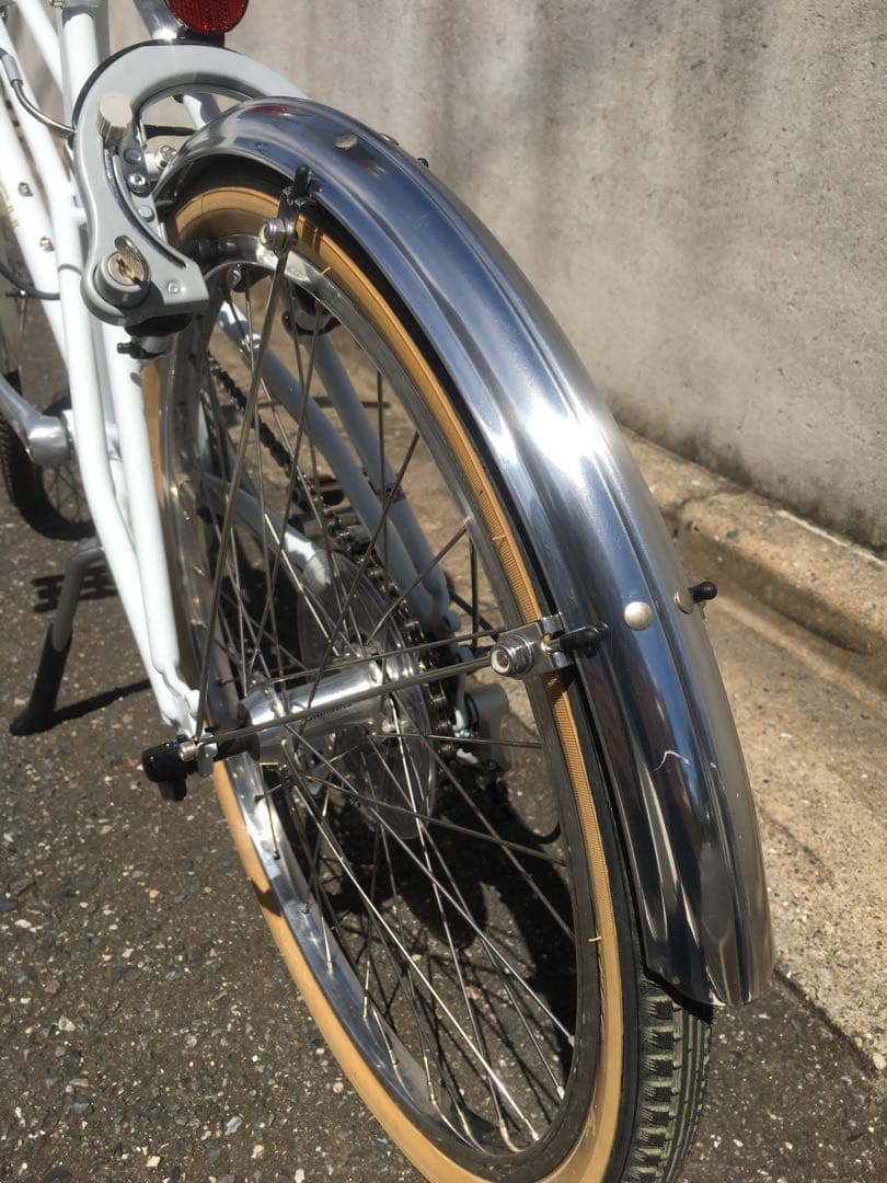 極上品 ミニベロ ラレー ホワイト チャリ 自転車 20インチ 新車