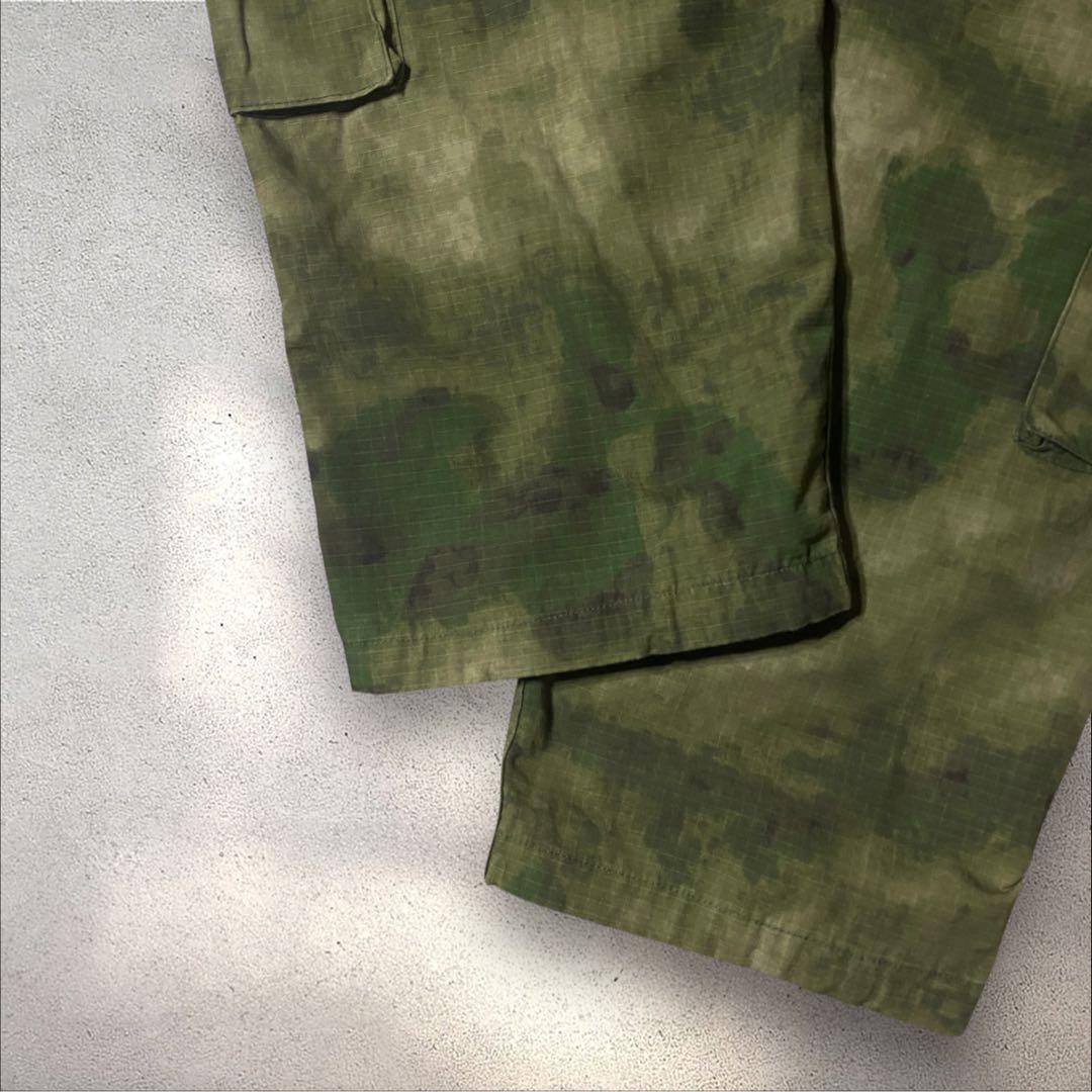 【極太】米軍ACUカーゴパンツW41A-TACS FGデジカモモザイク迷彩バギー