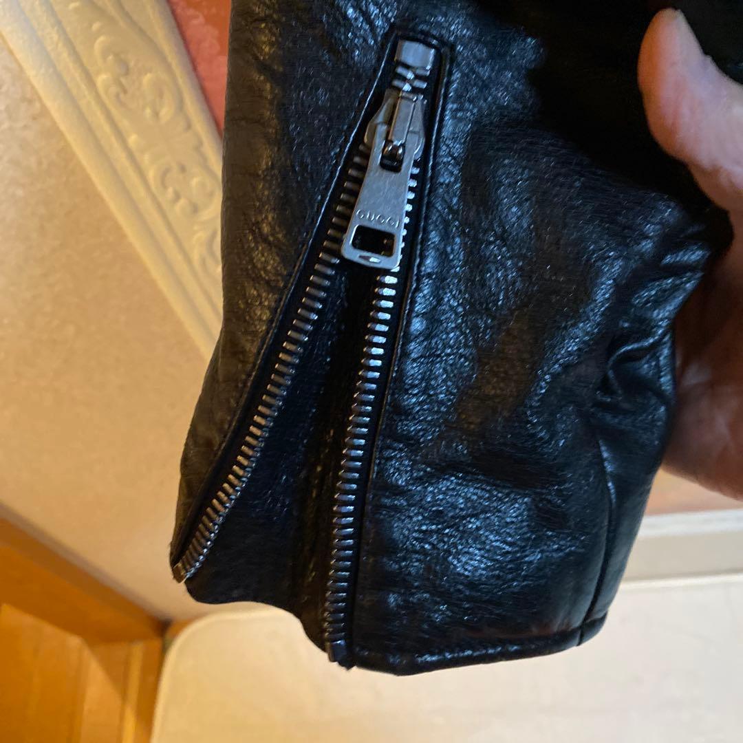 GUCCI ラムレザー　セミダブルライダース　50