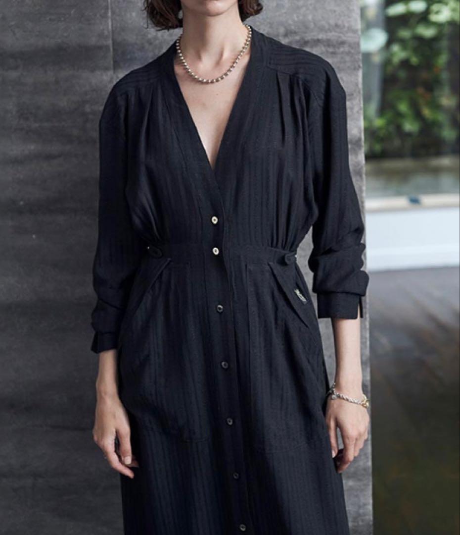 定価63,800円 photocopieu V-NECK WORK DRESS