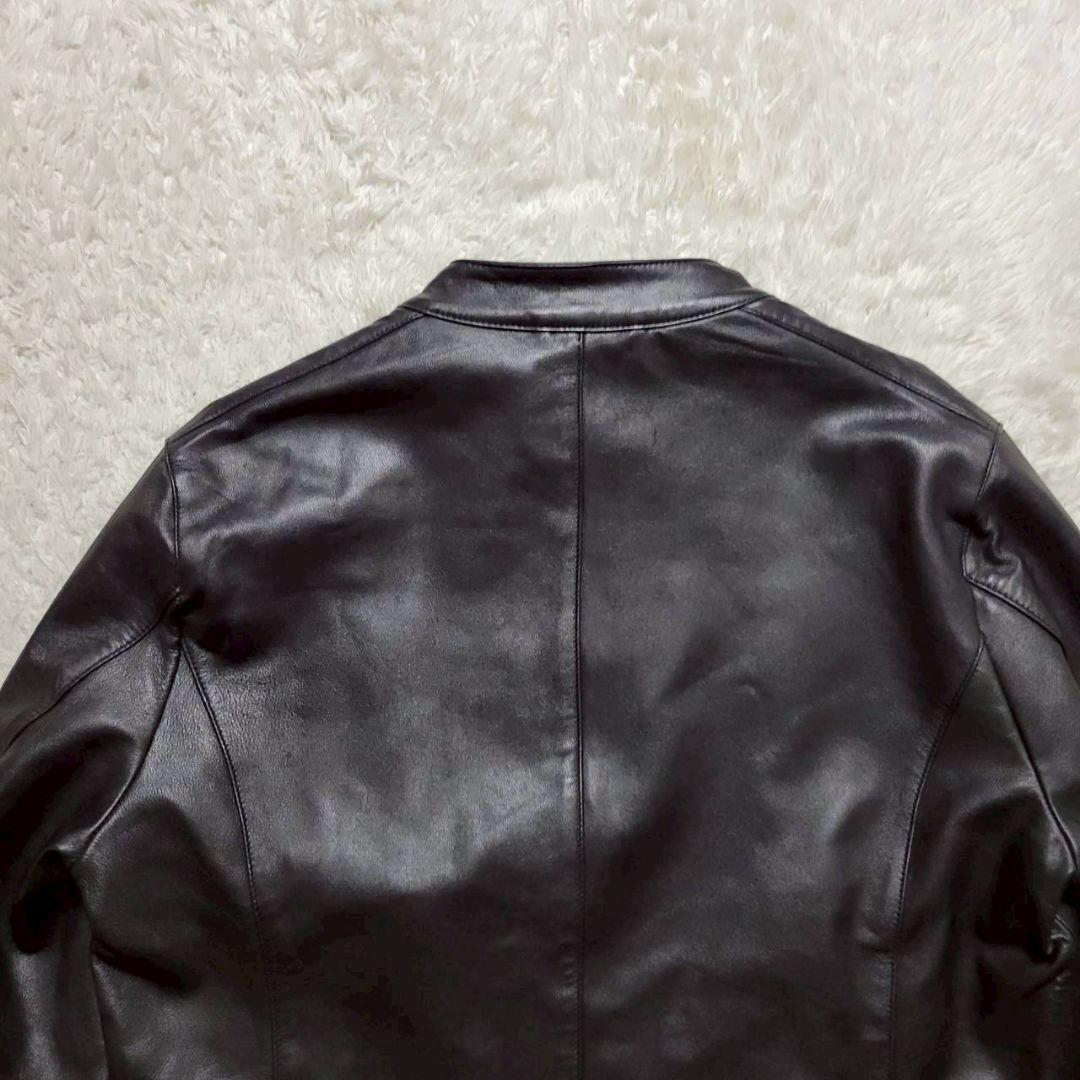 新品タグ付き✨ ナノユニバース 羊革 シングルライダース ジャケット 黒 XL