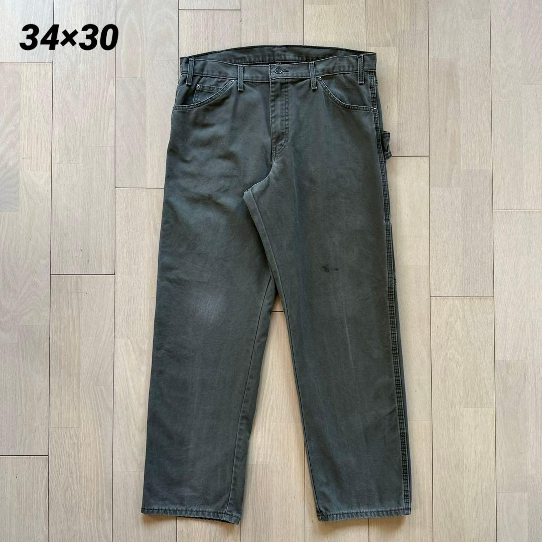34×30 ダック生地 Dickies ワークパンツ ペインターパンツ ダック地