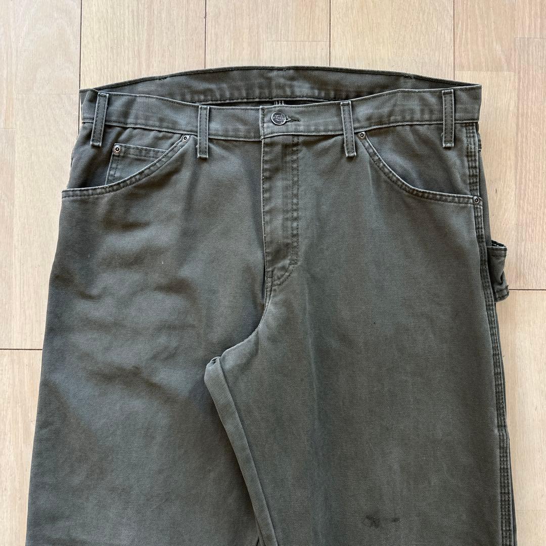 34×30 ダック生地 Dickies ワークパンツ ペインターパンツ ダック地