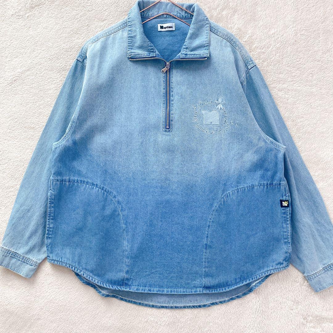【Naptime.】美品　ナップタイム　デニムプルオーバージャケット　M