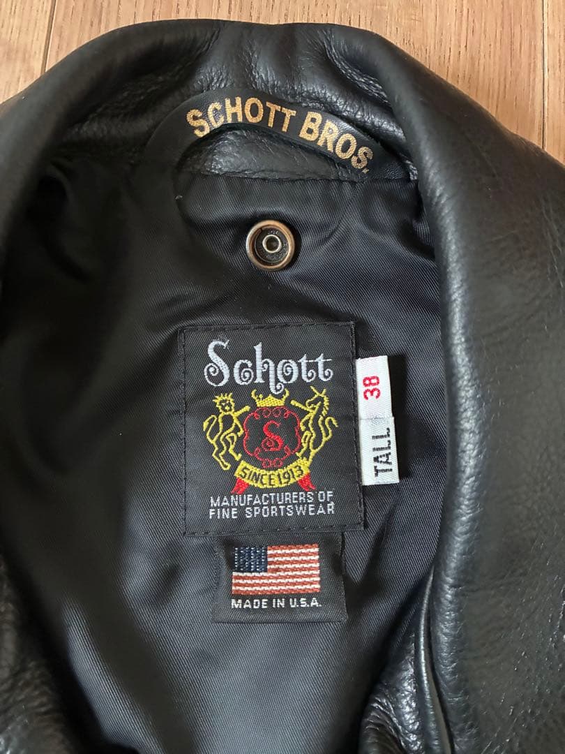 値下げしました Schott 513UST ワンスター　希少　サイズ38