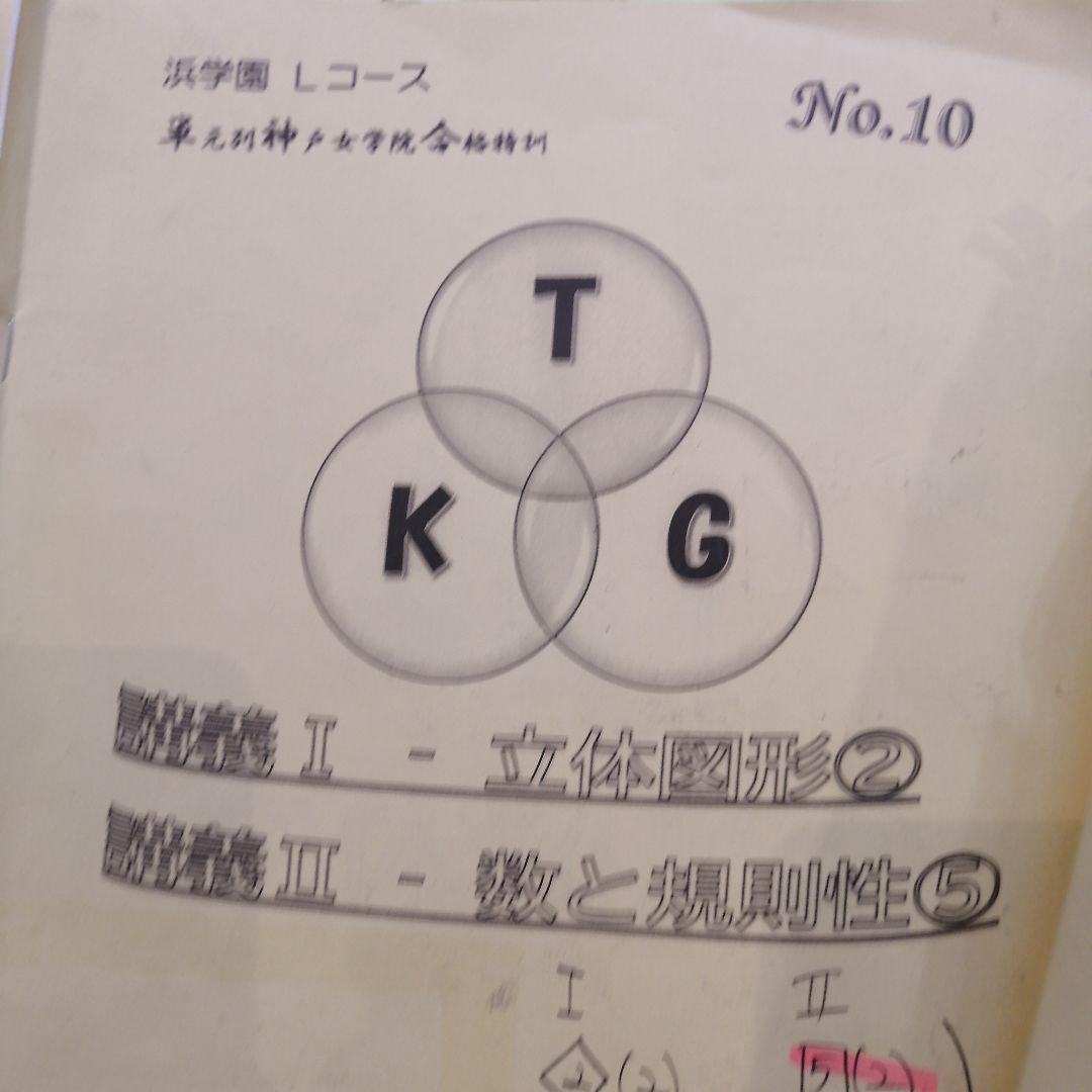 希少2025年受講 浜学園 Lコース 単元別神戸女学院合格特訓 算数No1-12