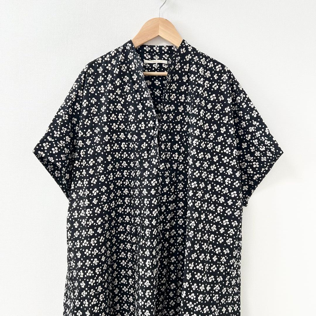ヌキテパ　Poplin Viola Print Big Shrits Dress