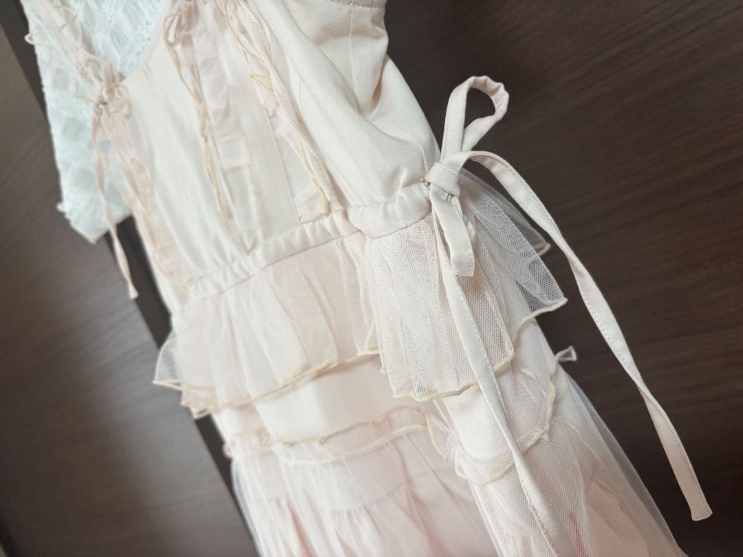 激レア！大人気merry jennyチュールドロストロキャミワンピース♡ピンク