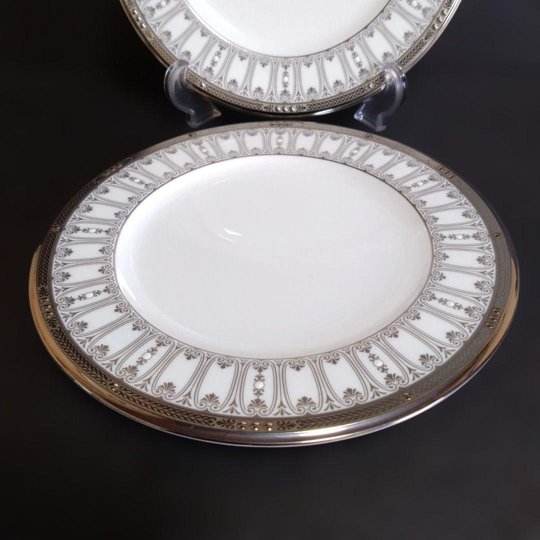 未使用 Noritake シャトレーヌプラチナ プレート 24cm 2枚ノリタケ