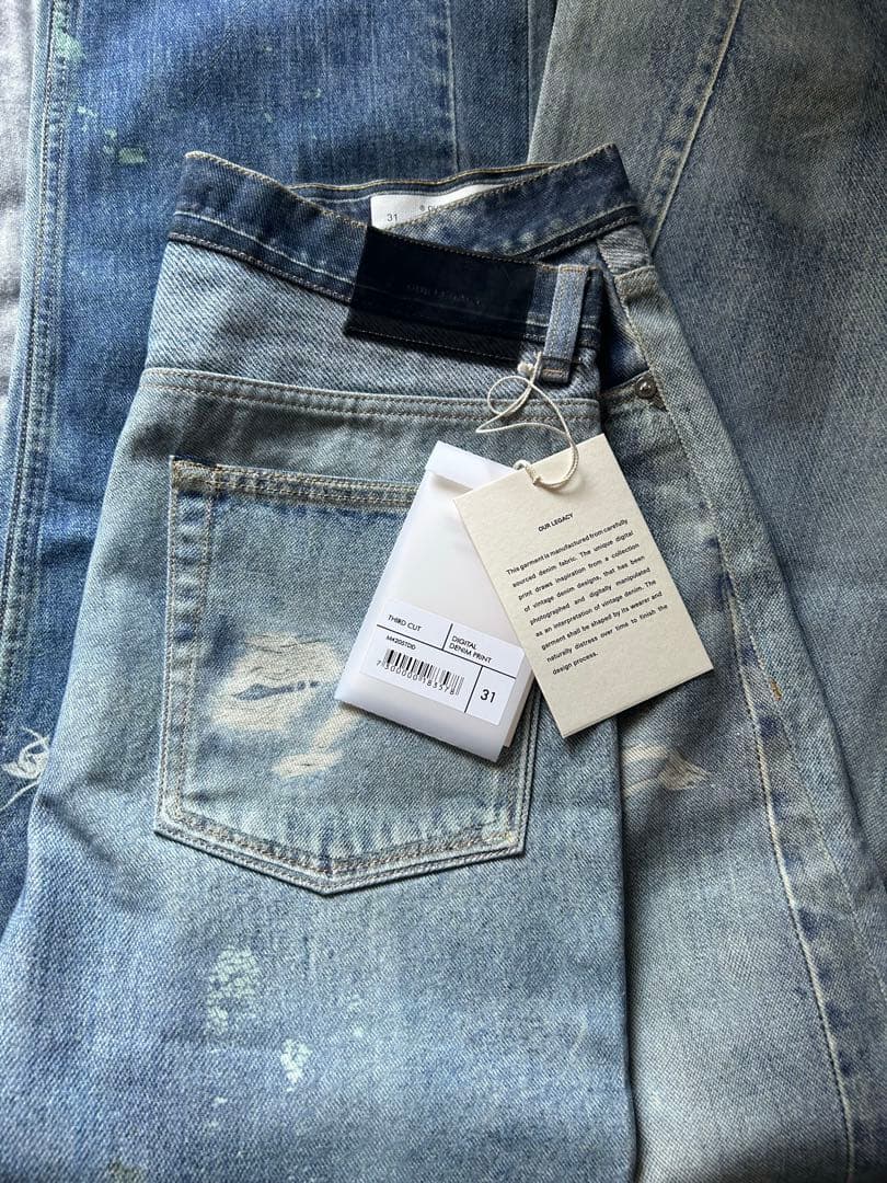 パンツ our legacy third cut DIGITAL DENIM PRINT