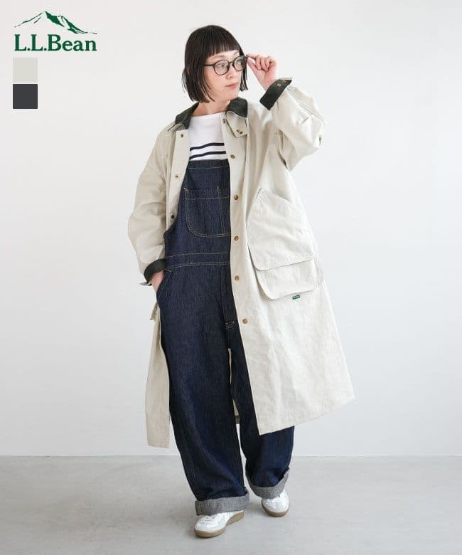 L.L.Bean コットン フィールドコート アイボリー 金ボタン