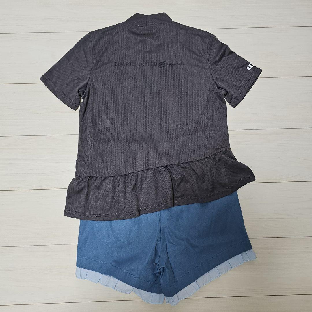 新品❤クアルトユナイテッド セットアップ M 半袖 春夏ゴルフ レディースフリル