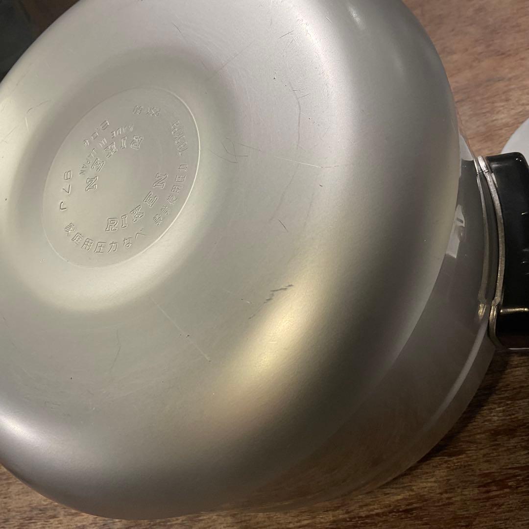 美品 理研 圧力鍋 6リットル 一升炊 RIKEN リケン 両手鍋 RSK-60