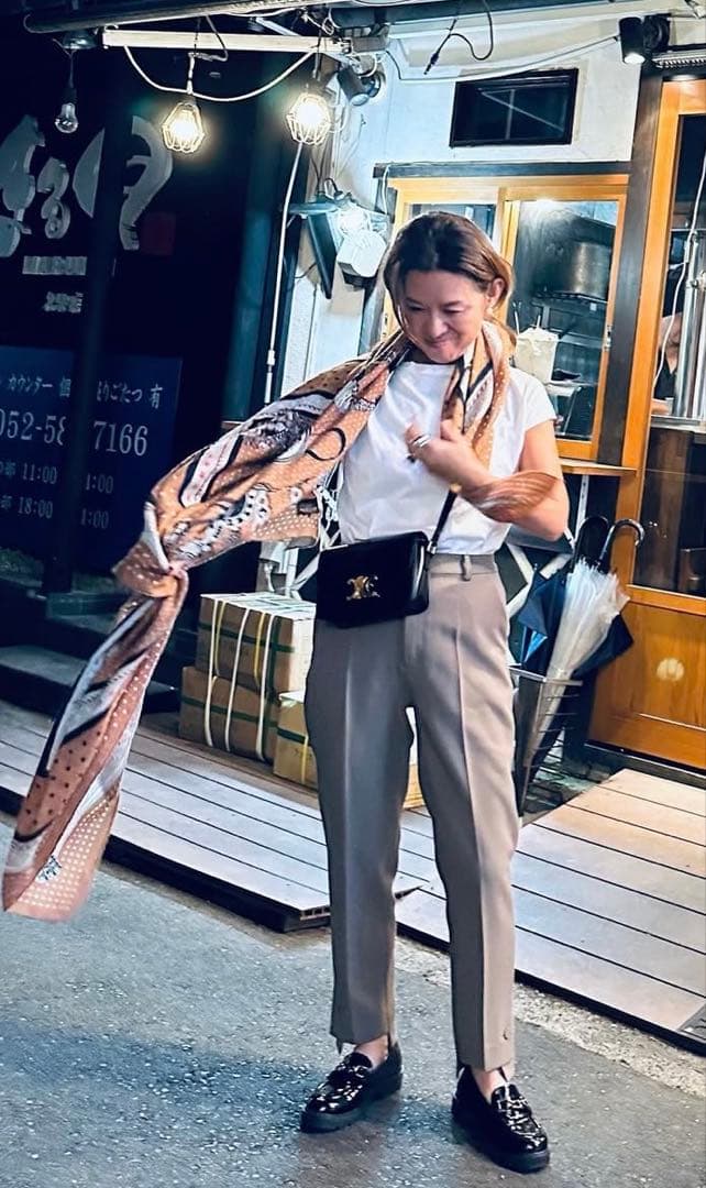 hermes/エルメス カレ140 バンダナ キャメル 大草直子