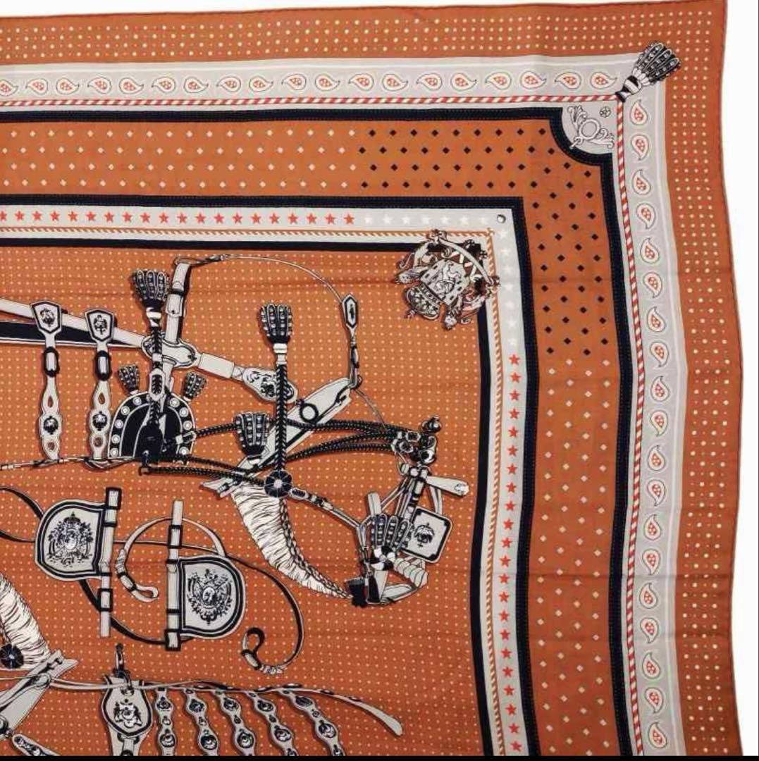 hermes/エルメス カレ140 バンダナ キャメル 大草直子