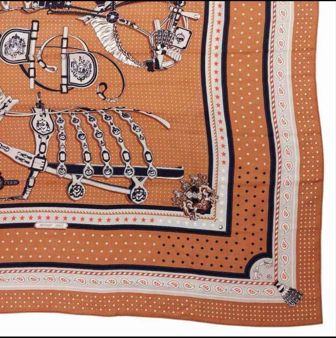 hermes/エルメス カレ140 バンダナ キャメル 大草直子