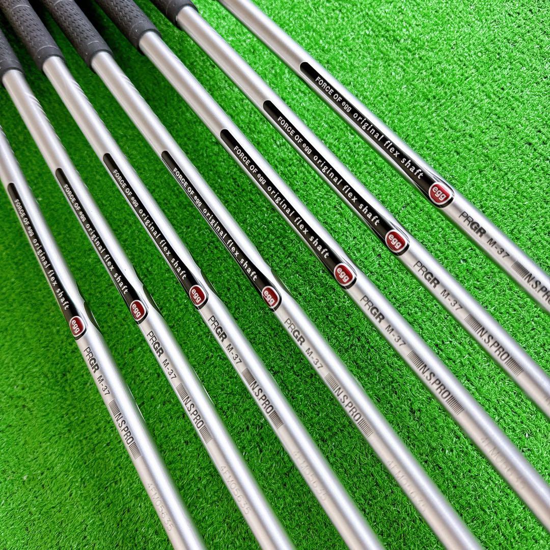 【レフティ】 PRGR egg 7本 アイアンセット M-37 カーボン 初心者