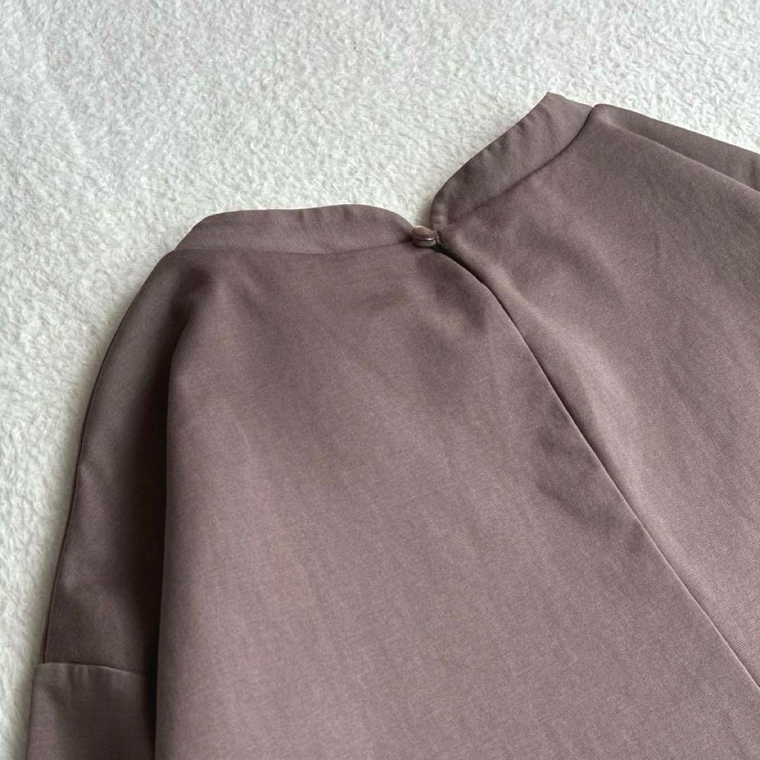 美品 北欧、暮らしの道具店 ポンチ素材のワンピース ロングワンピース モカ