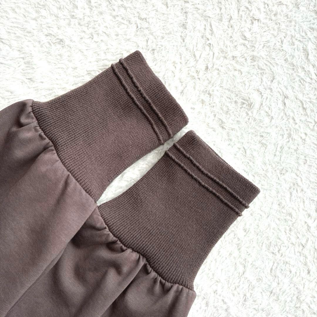 美品 北欧、暮らしの道具店 ポンチ素材のワンピース ロングワンピース モカ