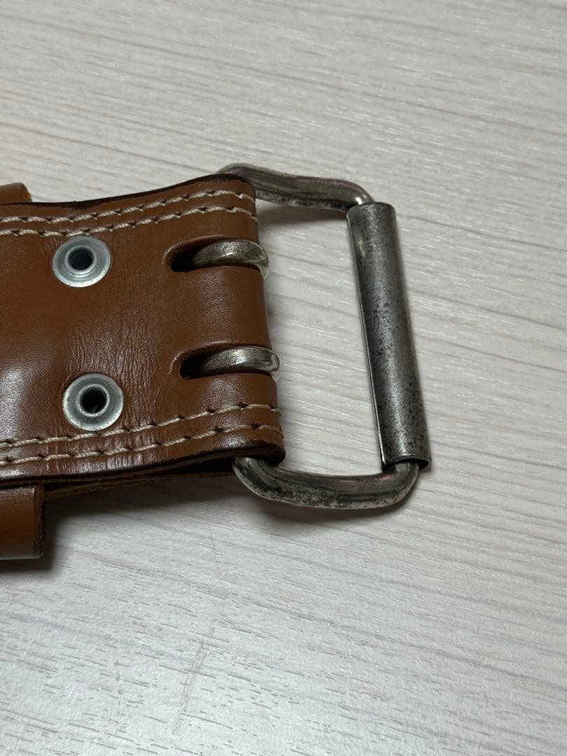 ゴールドジム プロレザーベルト 2本ピン 10mm厚 M