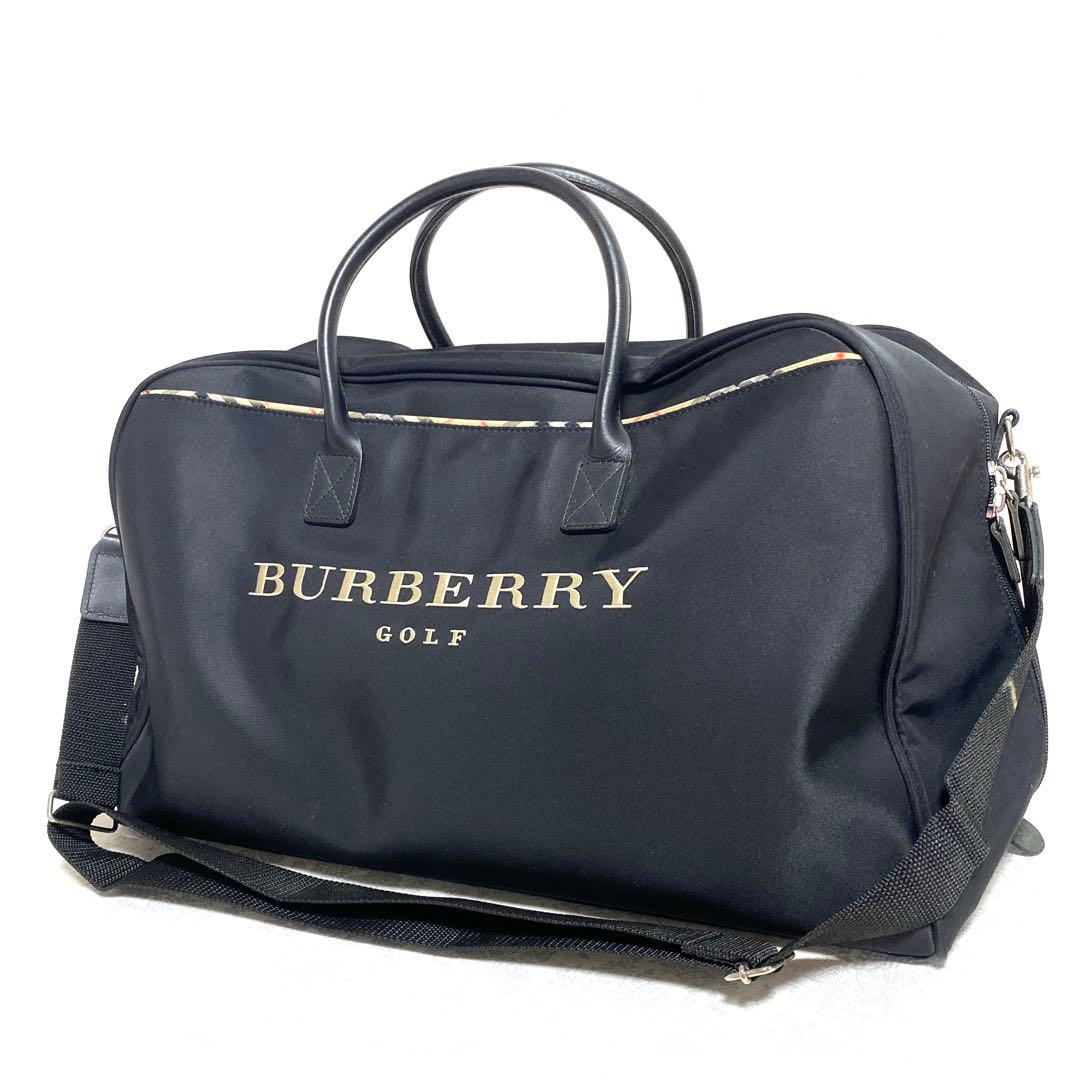 【美品】BURBERRY GOLF ボストンバッグ ノバチェック 黒