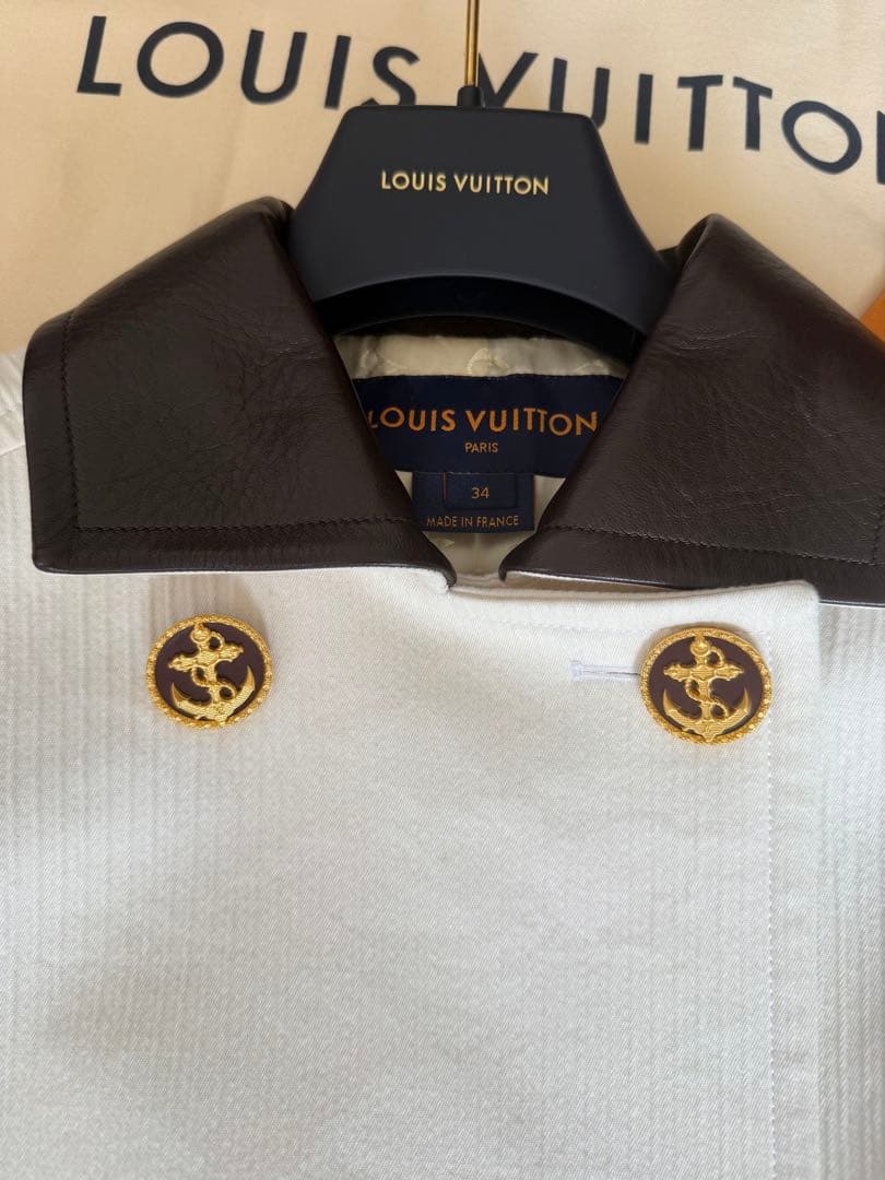 LOUIS VUITTON★ ダブルブレストコート34★ 裏モノグラム柄
