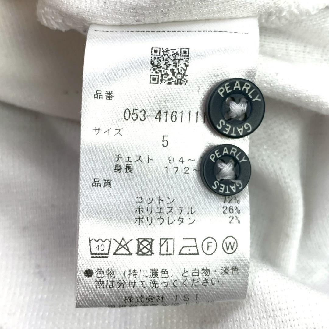 サイズ5★パーリーゲイツ ゴルフ柄ジャガード 長袖カットソー メンズ　E135