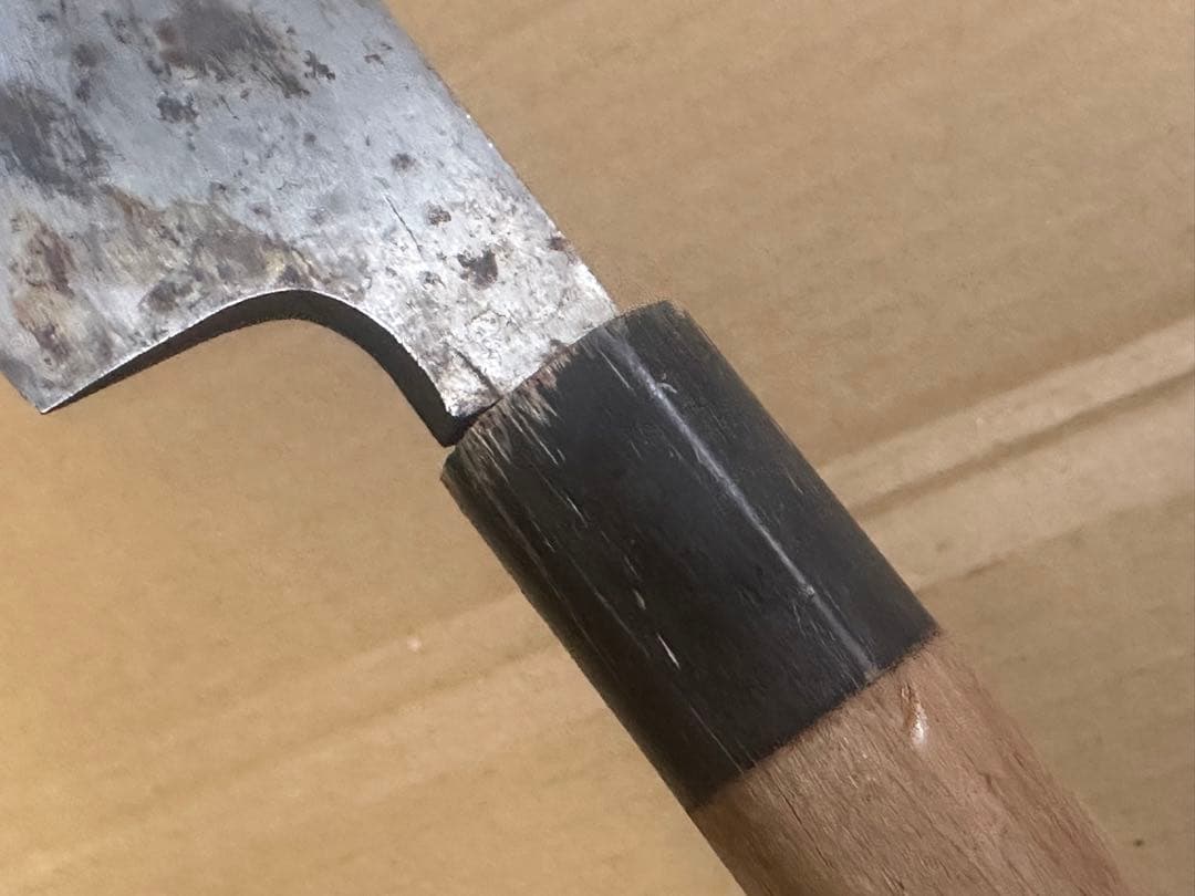 有次　鎌型薄刃包丁 包丁 出刃包丁 全長32cm　E07