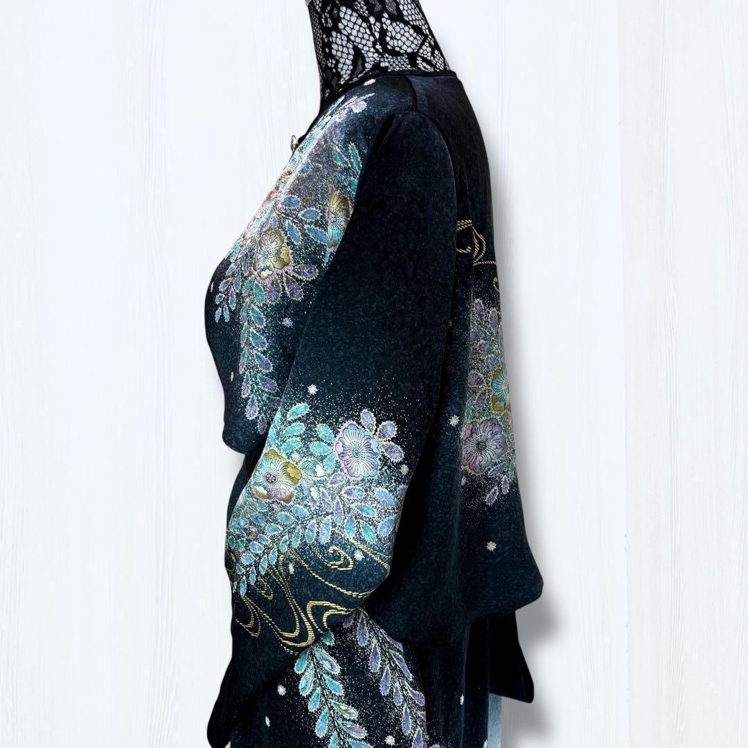 ふぅ☆　着物リメイクワンピース　訪問着　ドレス　辻が花　ボレロ付き　リピ割