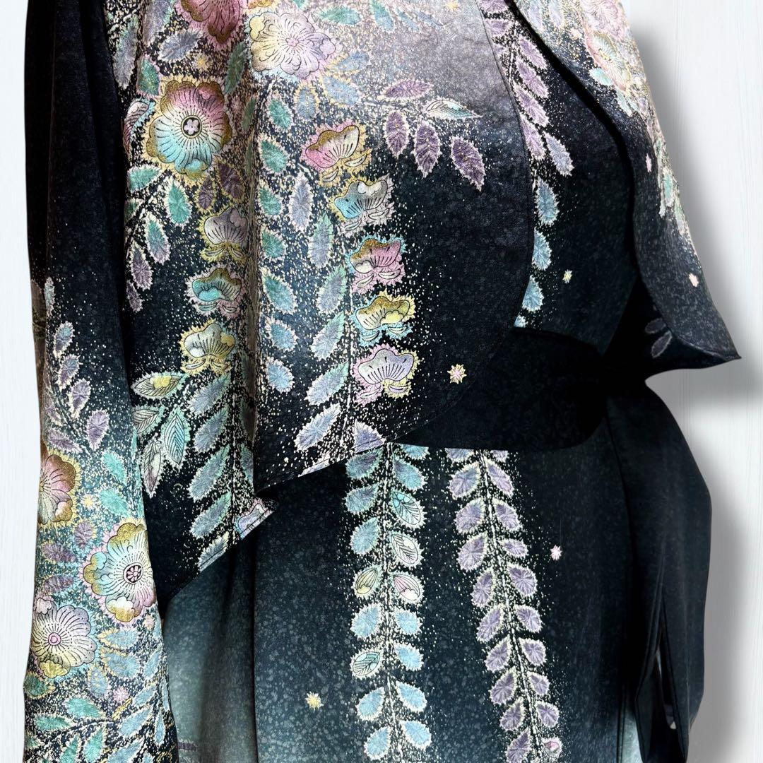 ふぅ☆　着物リメイクワンピース　訪問着　ドレス　辻が花　ボレロ付き　リピ割