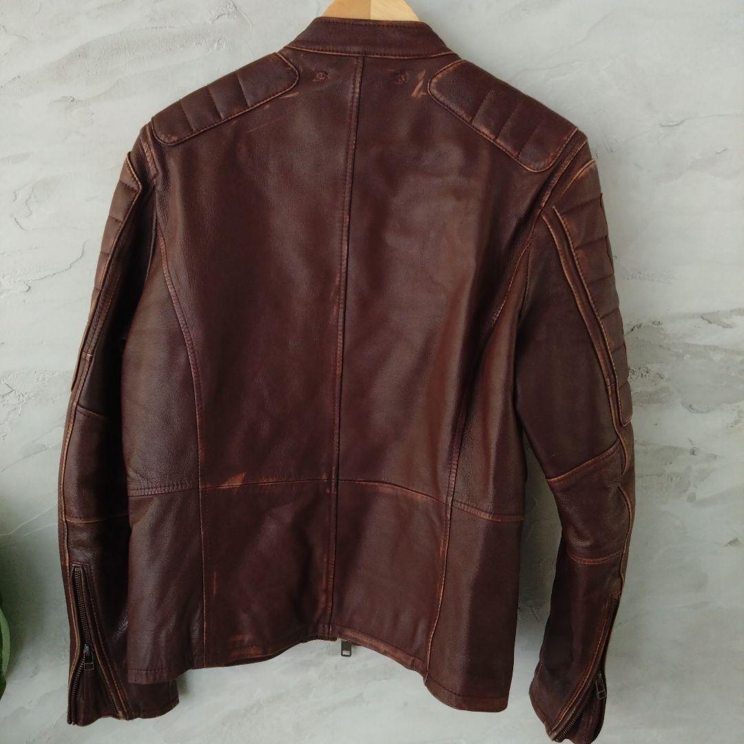 【極美品】AVIREX パッチワークビンテージ加工ライダースジャケット