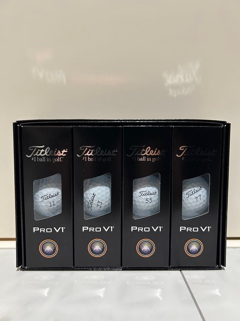 タイトリストプロV1 PROV1ゴルフボール25年 ダブルナンバー6ダース72個
