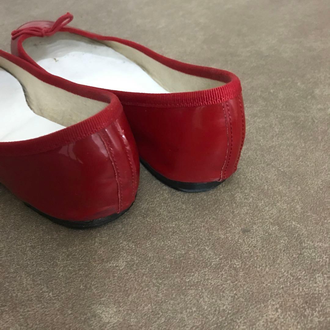 レペット　エナメルバレエシューズ　赤