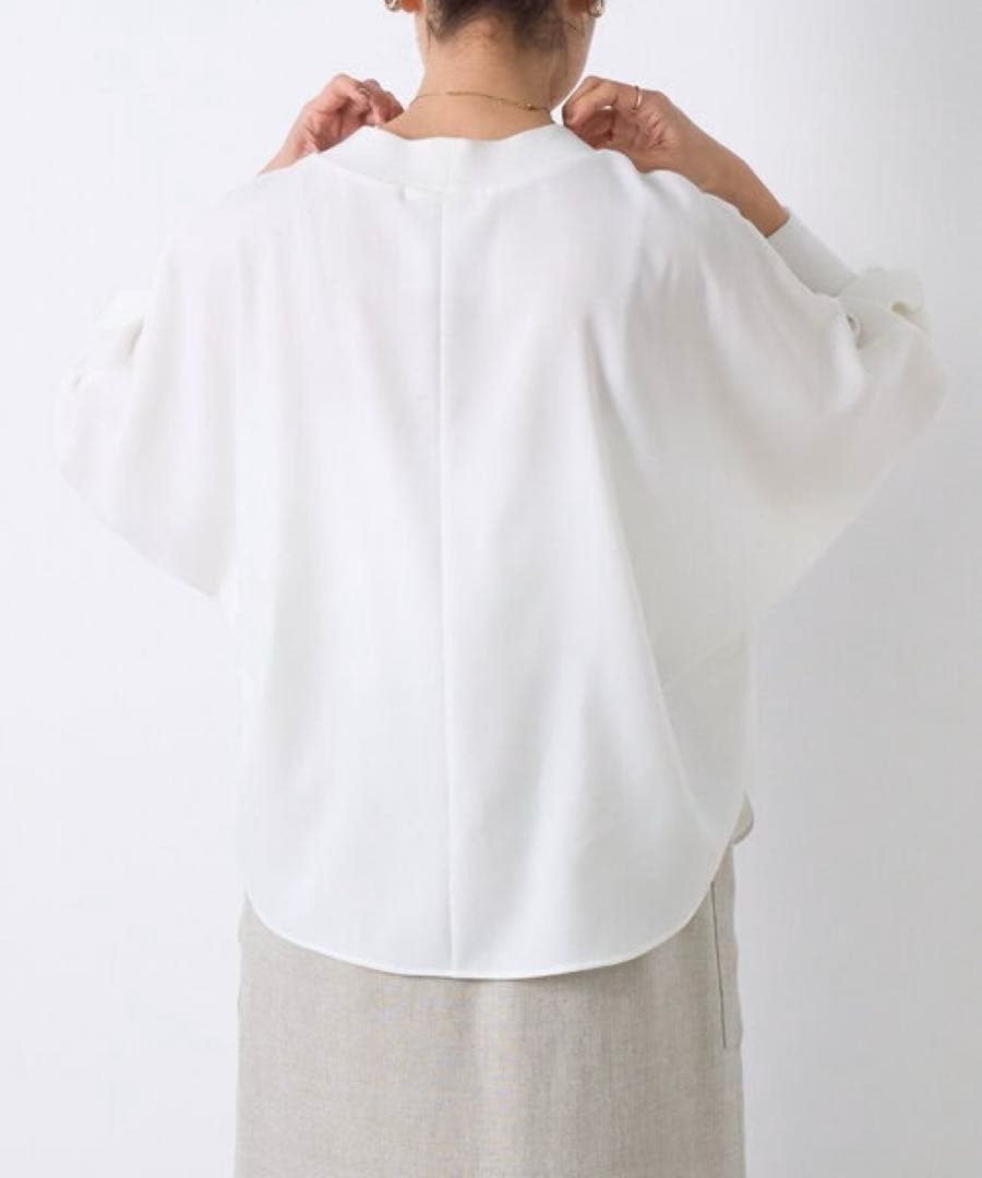 ビアズリー ニットコンビドルマンブラウス ホワイト beardsley