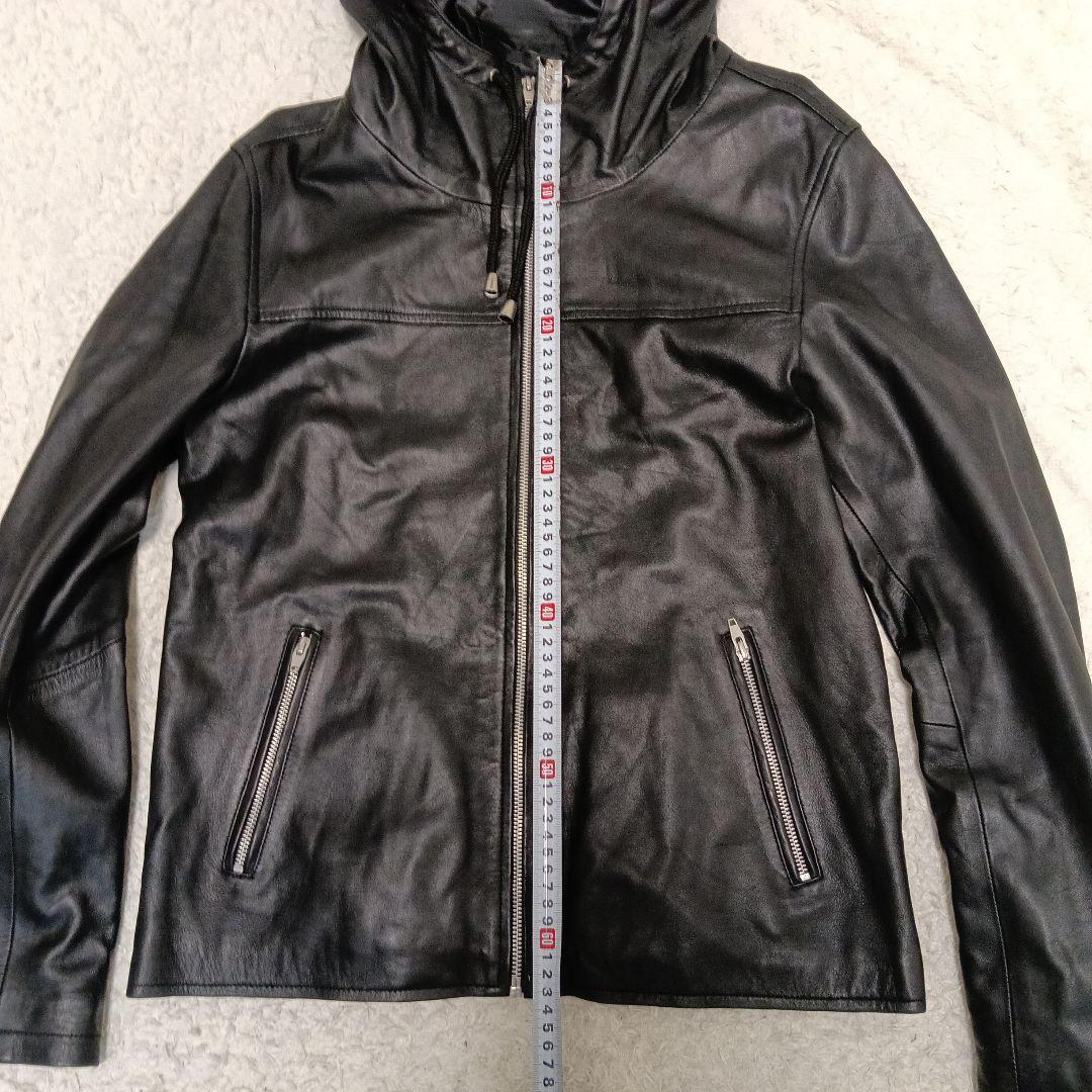 antiquaアンティカ レザージャケット ブラック zv-00006m/w L