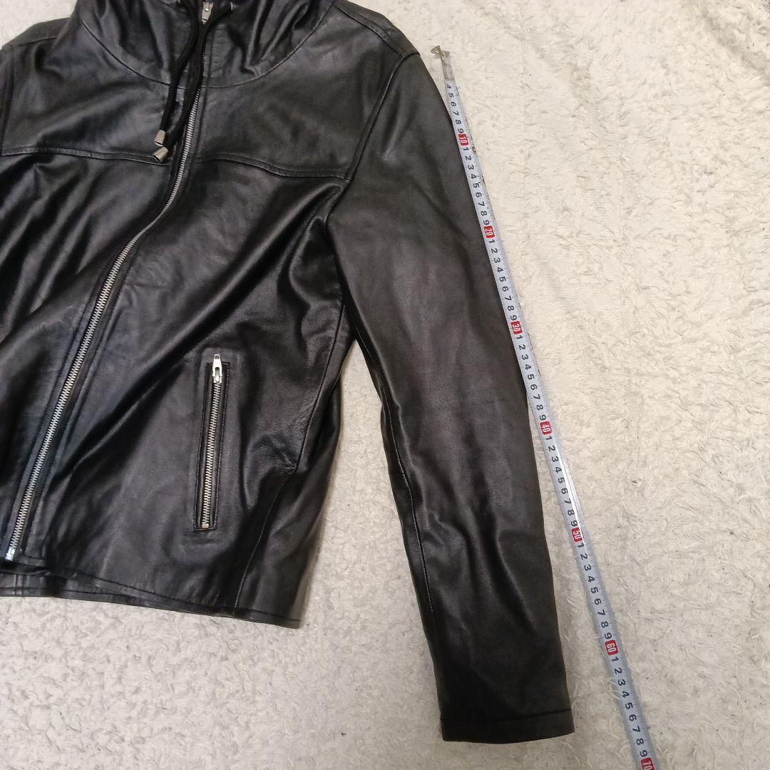 antiquaアンティカ レザージャケット ブラック zv-00006m/w L