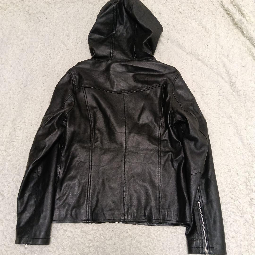 antiquaアンティカ レザージャケット ブラック zv-00006m/w L